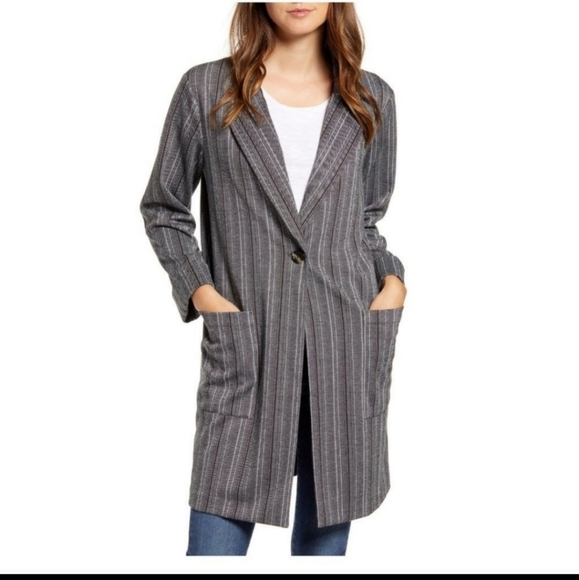 SOLD OUT SANCTUARY Longline Herringbone Blazer - Picture 2 of 4